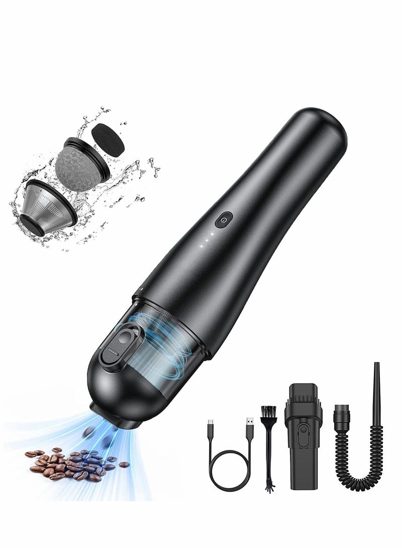 Handheld Vacuum Cordless Portable Vacuum Cleaner for Car with 7000Pa Powerful Suction for Pet Hair Home Dust and Car Cleaning, Rechargeable Mini Vacuum