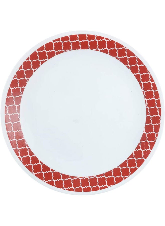 Set Of 6 Dinner Plate Crimson Trellis 1123681 10.25 inch