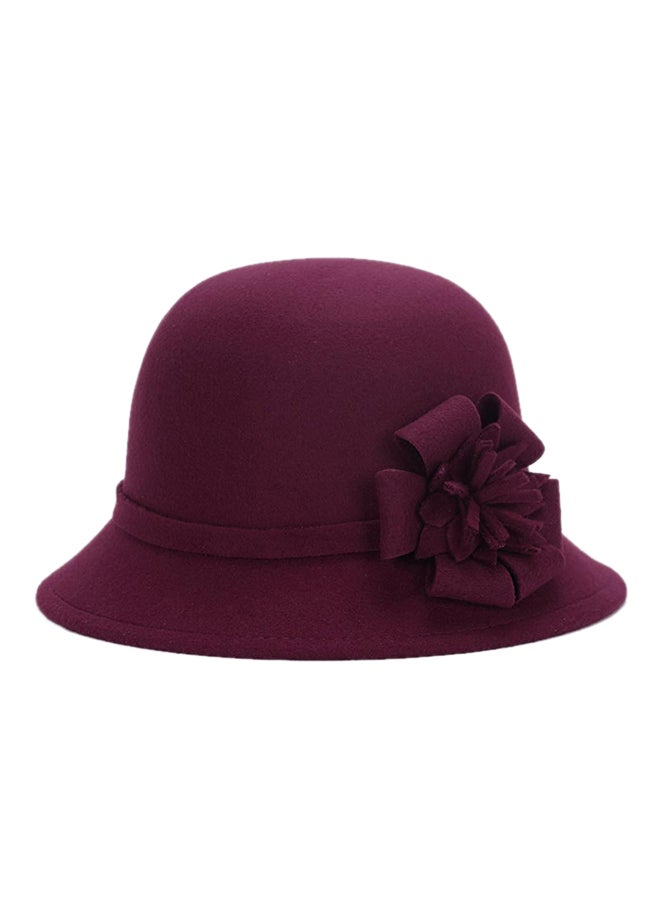 Retro Prom Cocktail Hat Wine Red