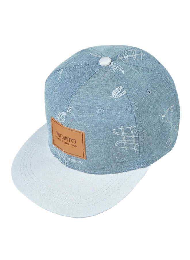 Printed Baseball Cap Blue