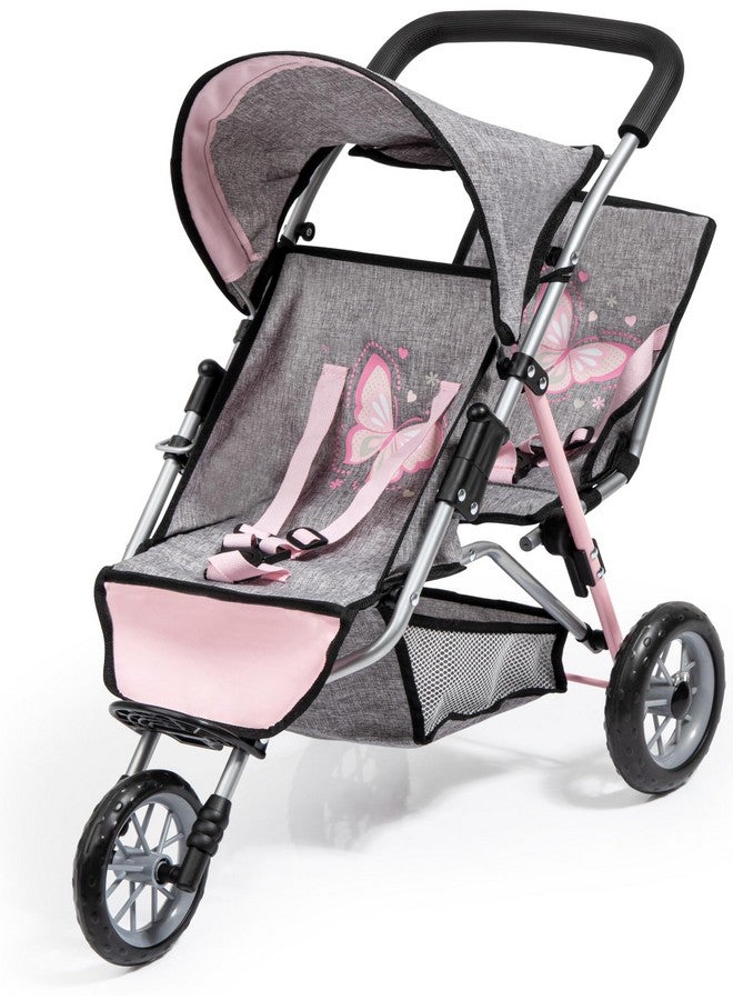 Dolls Twin 3 Wheel Jogger
