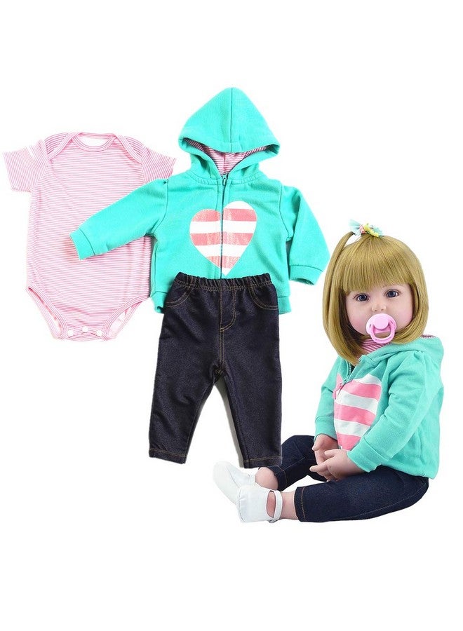 Reborn Baby Dolls Clothes Girl 22 Inch Fit For 2224 Inch Reborn Doll Clothes Clothing 3 Pcs Set