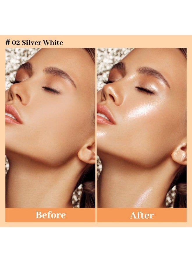 Hydrating Body Shimmer Face Glitter Highlighter Makeup Liquid Glow Lotion For Women Holographic Luminizer For Hair For Valentine'S Day Gifts (Champagne Gold 01)