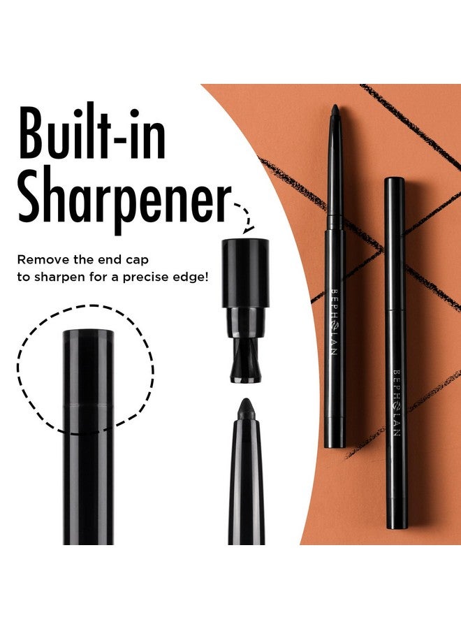 Black Eyeliner Pencilswaterproof Gel Eyeliner Pencil Black Waterline Eye Liner Pen For Women Waterproof Smudge Proof Longlasting (Black)