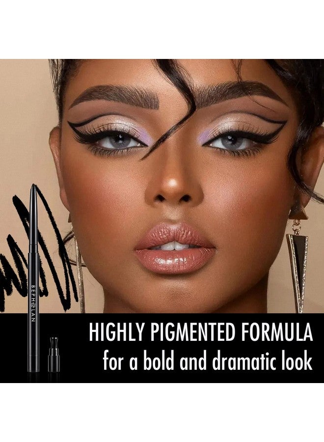 Black Eyeliner Pencilswaterproof Gel Eyeliner Pencil Black Waterline Eye Liner Pen For Women Waterproof Smudge Proof Longlasting (Black)