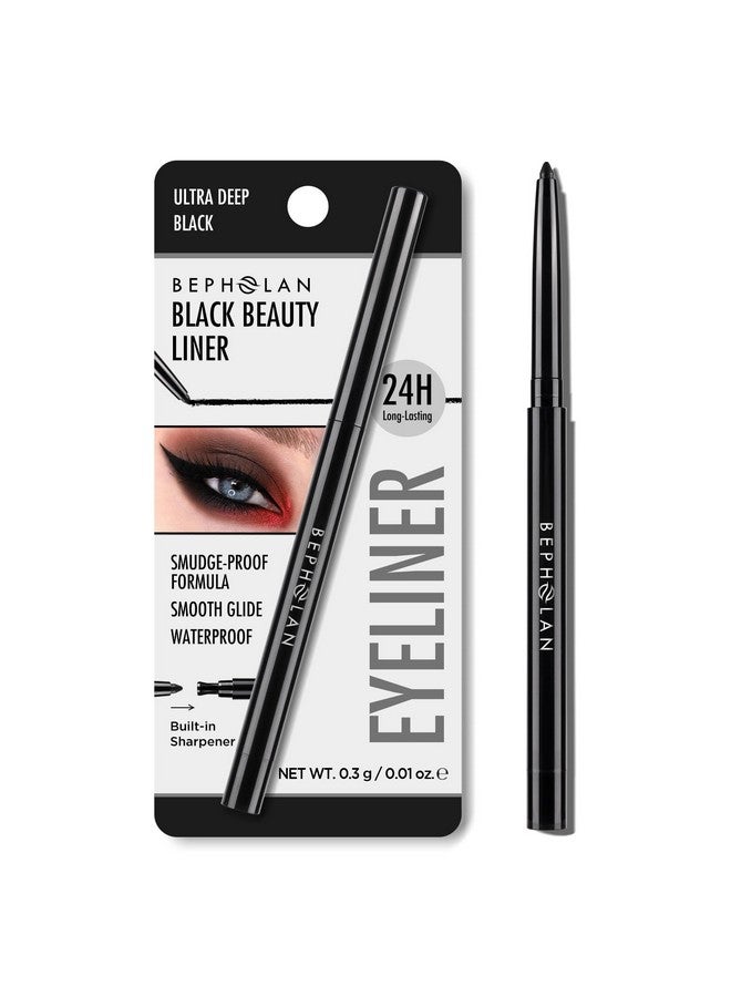 Black Eyeliner Pencilswaterproof Gel Eyeliner Pencil Black Waterline Eye Liner Pen For Women Waterproof Smudge Proof Longlasting (Black)