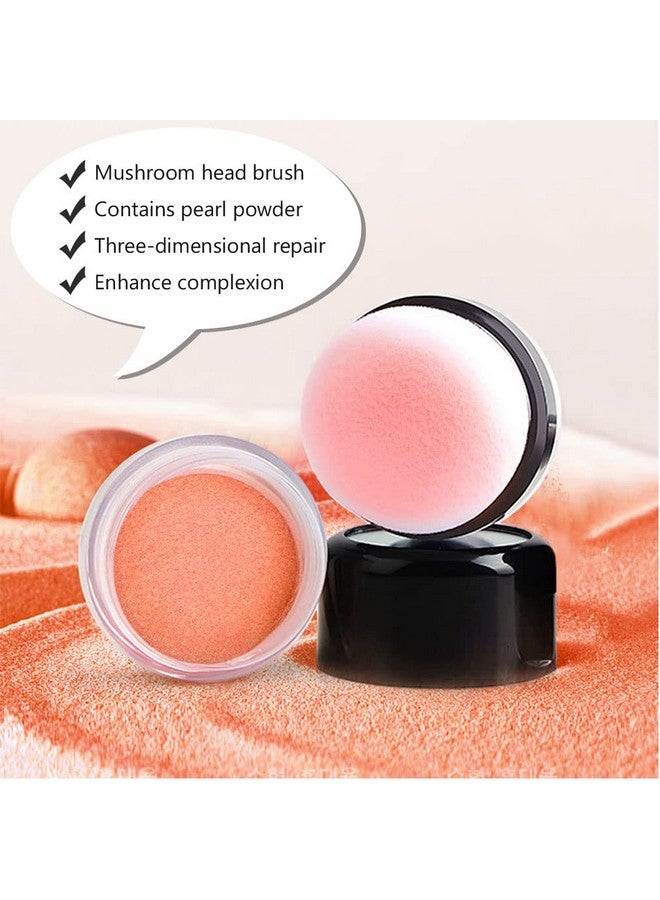 Loose Powder Blush Air Cushion Blush Natural Blusher Bright Shimmer Face Blush For Cheek Highly Pigmented Blush Makeup Easy To Blend Makeup Blushin All Day Wear(04)