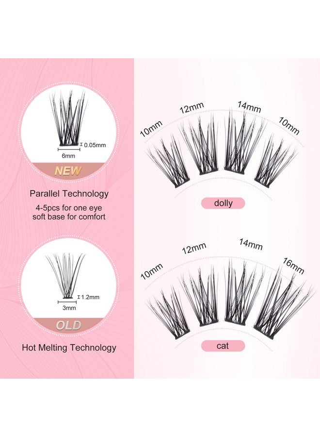 Lash Clusters Individual Lashes D Curl 7 Pairs Mixed Lightweight False Eyelashes Cluster Lashes Individual Lash Extensions For Selfapplication Diy At Homepre 4