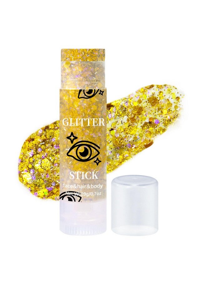 Gold Body Glitter Stick Mermaid Face Glitter Makeup Holographic Sequins Hair Glitters Eyeshadow Body Shimmer For Rave Accessoriesglitter Face Paint For Women Rave Festival