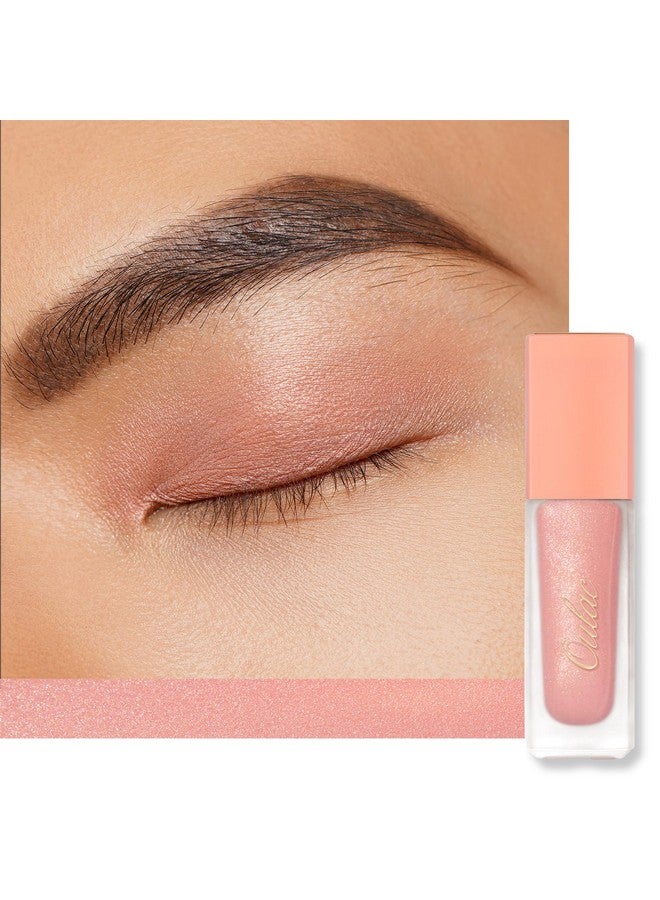 Matte Peach Eyeshadow Shimmer Finish Liquid Eyeshadow Eyeshadow Base&Liquid Rouge Duo Buildable Smooth Eye Makeup Wrinkle Resistant Vegan Crueltyfree Sa04