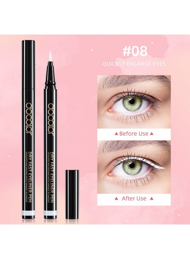 Waterproof Eyeliner Pen Longwearing With Ultrafine Tip Liquid Eye Liner (White)