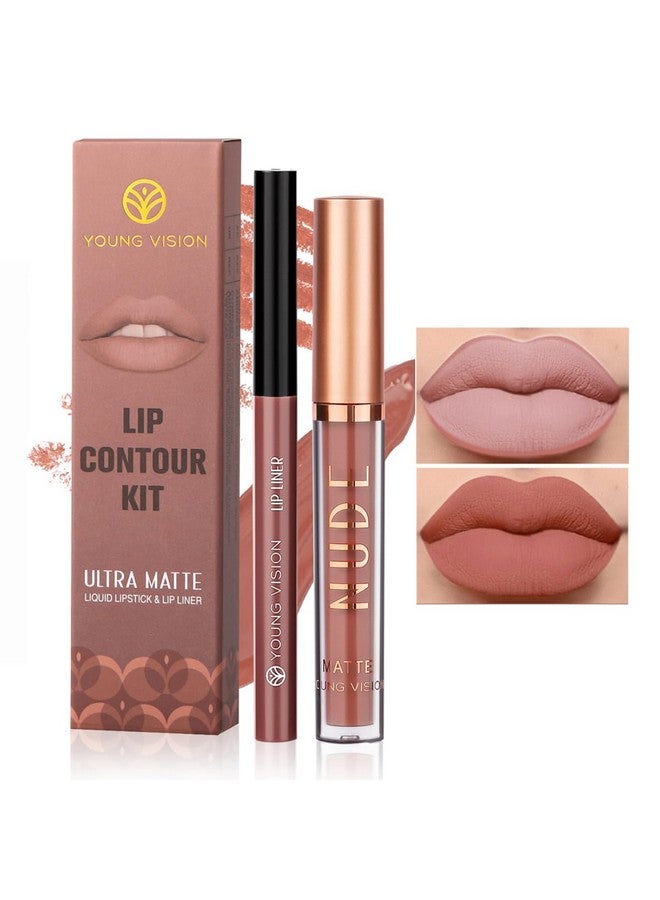 Liquid Lipstick & Lip Liner Combo Set Matte Lip Contour Kitdurable Waterproof Kit De Labios Matte For Lasting Definition…