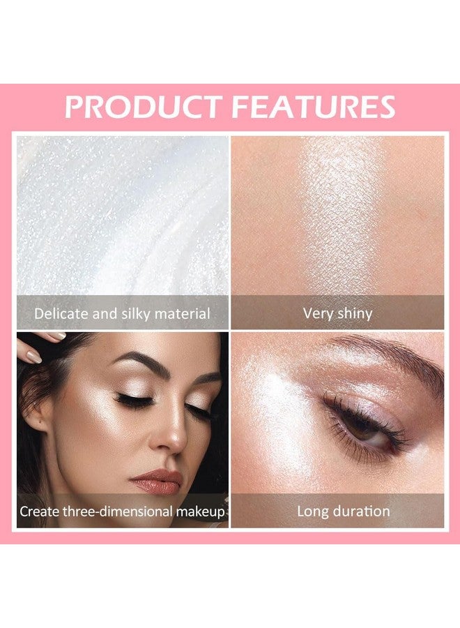 White Silver Face Highlighter Makeup Liquid For Face Pearl White Face Shimmery Shimmer Foundation Powder Highlighter Makeup Palette Stick Body Highlighter Fairy Shimmer Glitter Bomb Illuminators