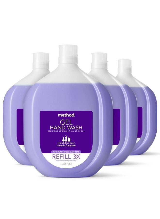 Gel Hand Soap Refill French Lavender Recyclable Bottle Biodegradable Formula 34 Oz (Pack Of 4)