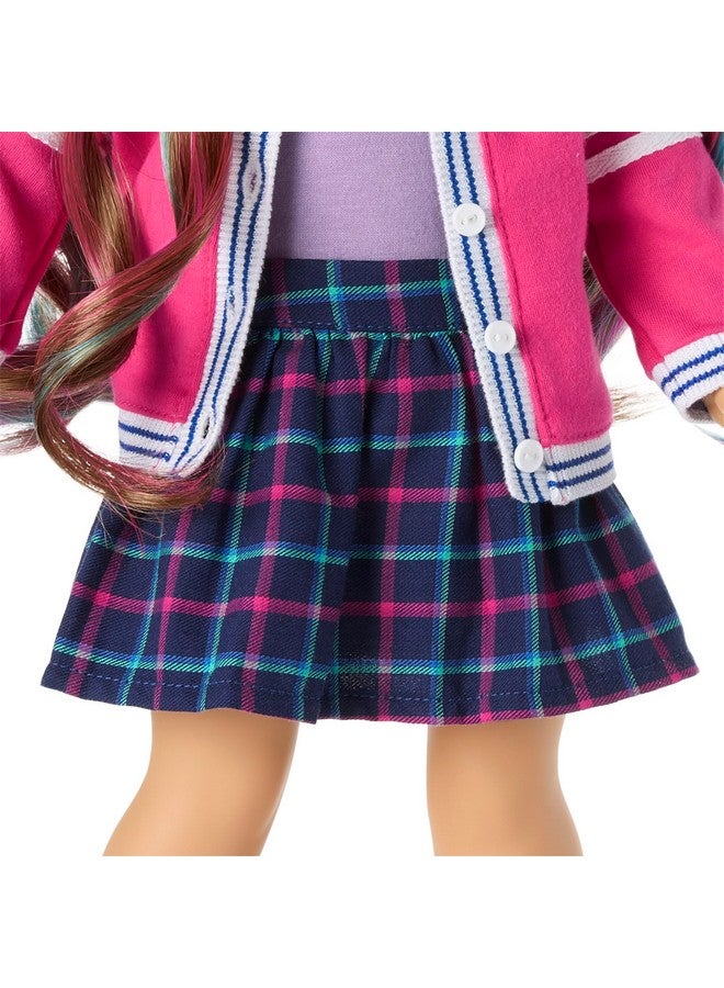 Truly Me 18Inch Doll Schoolday Style Outfit With Cardigan Tee And Pair Of Sneakers For Ages 6+