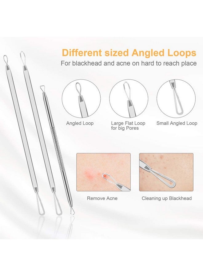 Pimple Popper Tool Kit Uubaar 9 Pcs Blackhead Remover Tools With Tweezers 16Heads Professional Acne Zit Pimple Popper Extraction Tools Whitehead Comedone Extractor Kit For Facial Nose