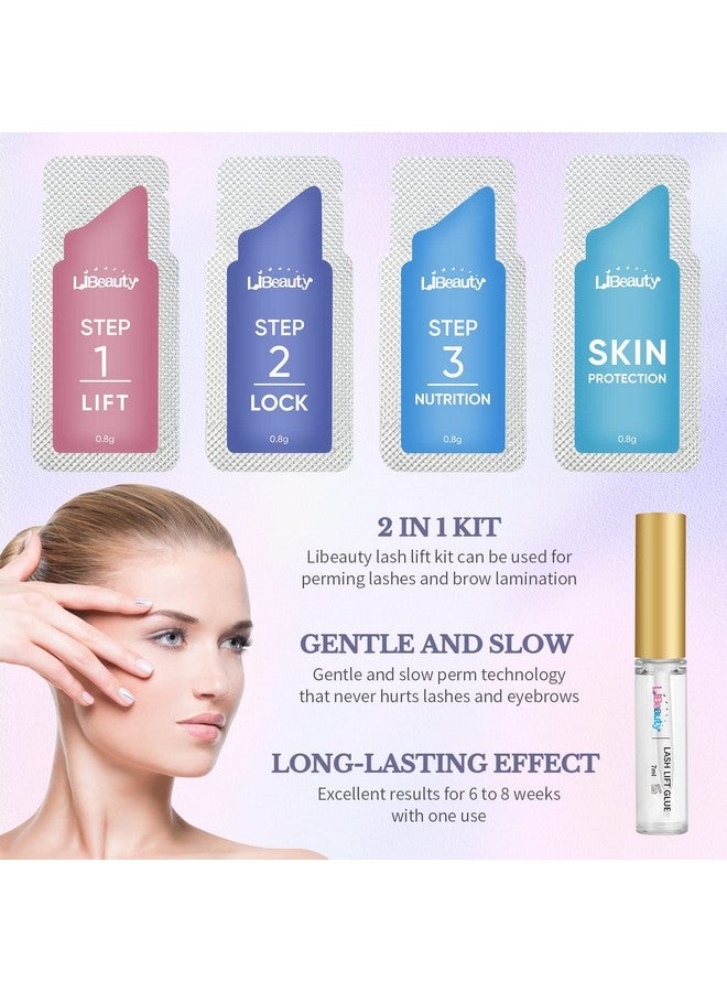 Eyelash Lift Kit And Brow Lamination 2 In 1 Kit Lash Perm Lotion Sachet Disposable Quick Curling Perming Use At Home Or Salon Lash Lifting Systemupdated Version