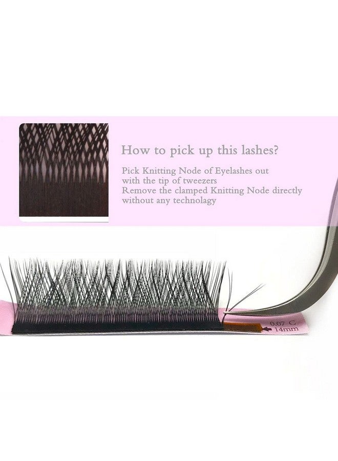 Y Lash Extensions D Curl 0.07Mm 814Mm Mix Tray Premade Volume 2D Fans Eyelash Extension .07 Mix Yy Type Wispies Soft Eye Lashes 8Mm 9Mm 10Mm 11Mm 12Mm 13Mm 14Mm Supplies （0.07 D Mix 814Mm）