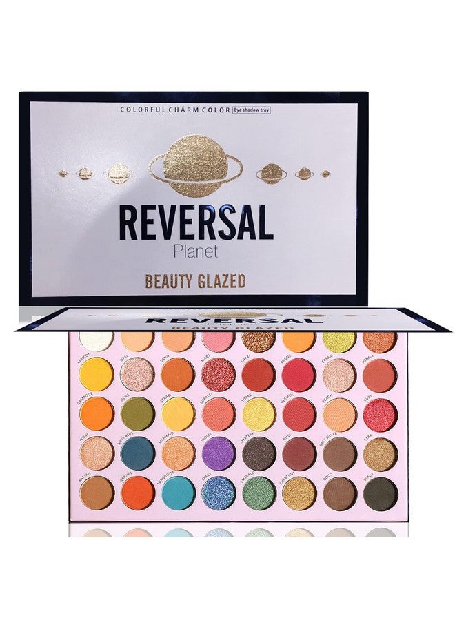 Reversal Planet Eyeshadow Palette40 Shades Matte Shimmer Glitter Makeup Palette For Beginnerswaterproof Blendable Longlastingcrueltyfree