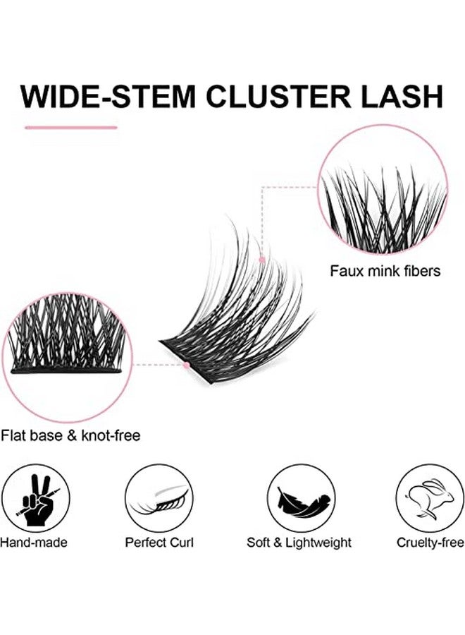 Cluster Lashes Extensions 120Pcs Individual Lashes Wide Stem D Curl Mix 915Mm Length Diy Eyelash Extension Individual Soft False Lashes For Personal Use At Home