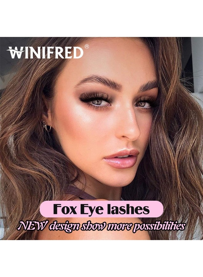 Russian Strip Lashes Cat Eye Lashes Extension Fox Eye Faux Mink Lash Natural Look 20Mm Eyelashes Fluffy D Curly Volume Wispy Pack 7 Pairs Fake Eyelash By Winifred