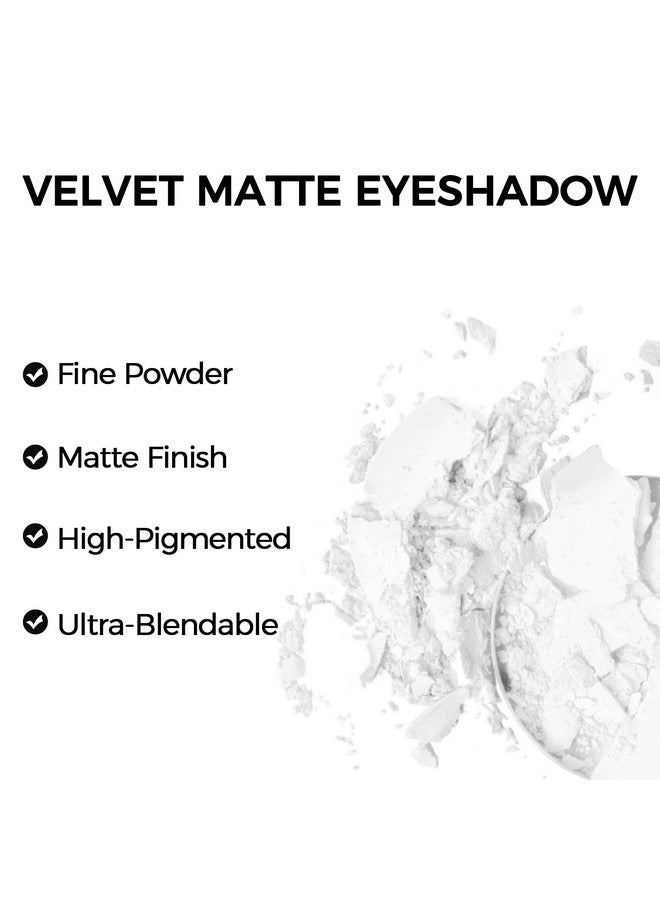 White Matte Eyeshadow Palette Single White Pressed Powder Eye Shadow Ultrablendable Pigmented Color Long Lasting Halloween Blood Makeup Base Crueltyfree & Vegan