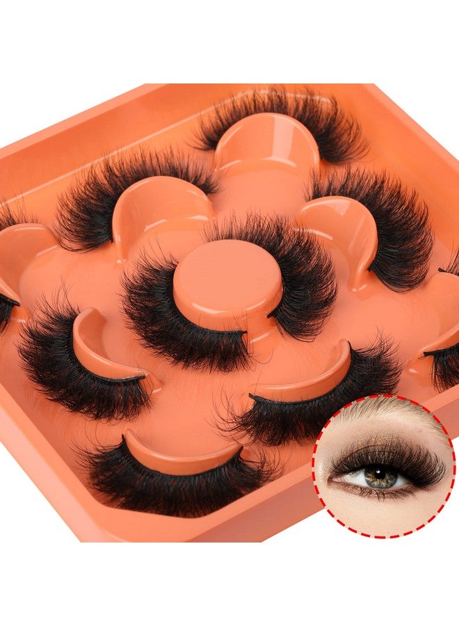 Mink Lashes Fluffy False Eyelashes 3D Full Volume 18Mm Thick Fake Lashes Natural Look Like Eyelash Extensions 5 Pairs Lash By Winifred