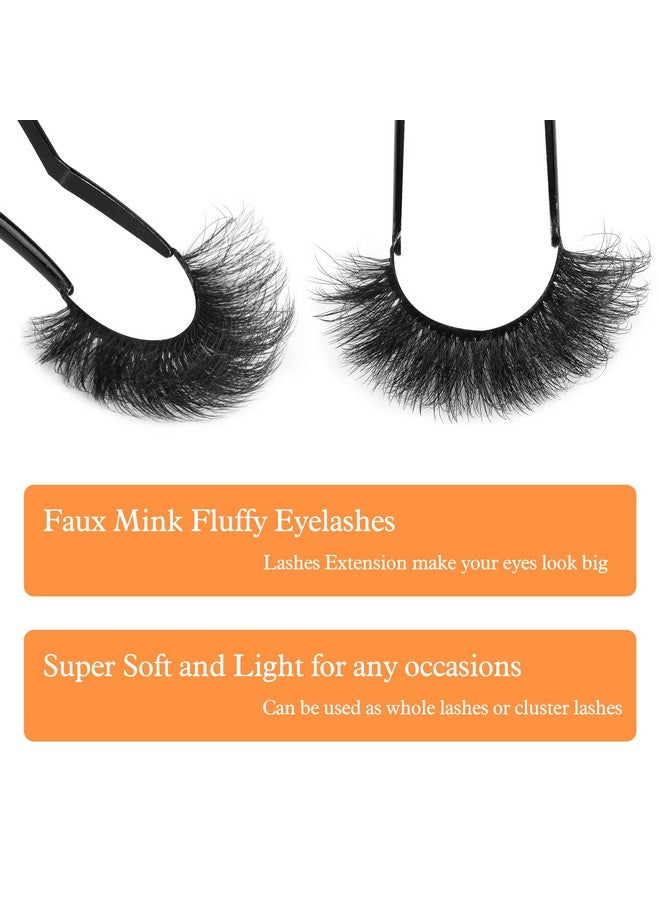 Mink Lashes Fluffy False Eyelashes 3D Full Volume 18Mm Thick Fake Lashes Natural Look Like Eyelash Extensions 5 Pairs Lash By Winifred