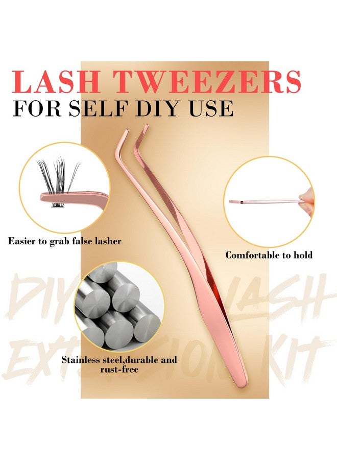 Diy Lash Extension Kit 260 Pcs Individual Cluster Lashes Kit 0.07D 1016Mm Mix 30D 40D Eyelash Extension Kit Lash Bond And Seal Glue Remover With Eyelash Tweezers (C Curl)