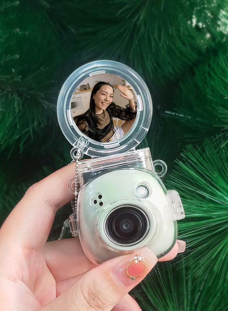 For Transparent Mini Camera Protective Case Set for Instax Pal - Scratch and Fall Resistant with Selfie Mirror - Carrying Accessories Included (Clear)