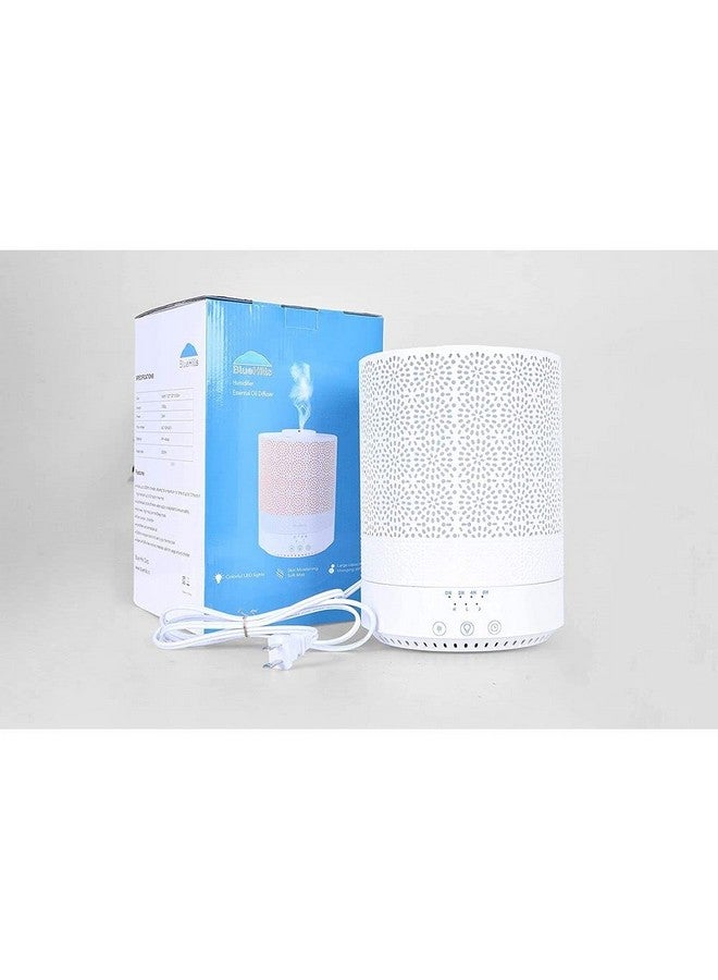 2500 Ml Xl Essential Oil Diffuser Aroma Humidifier With Timer For Large Home Decor Baby Rooms Big Huge 2.5 L Capacity Long Run Color Changing Lights Decorative Design High Mist White F002