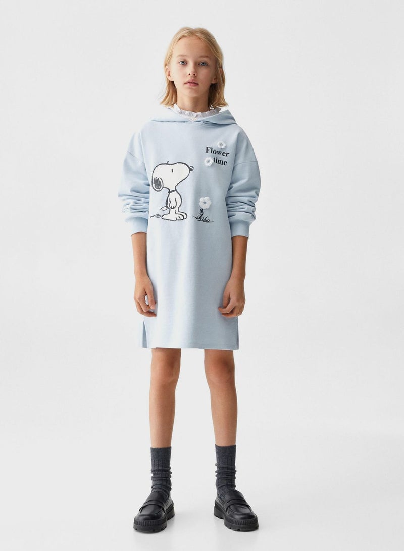 Kids Snoopy Printed Dress