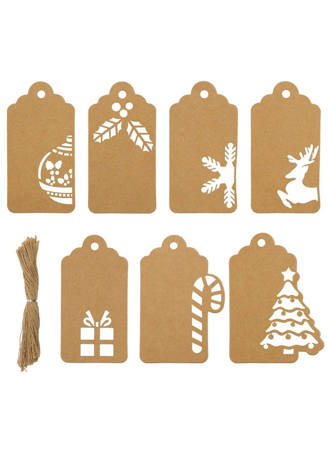Christmas Hollowout Gift Tags140 Pcs Kraft Paper Tagskraft Paper Christmas Gift Tags With 7 Different Designs Christmas Tags For Christmas Diy Craft Presents Party Hanging Decorations