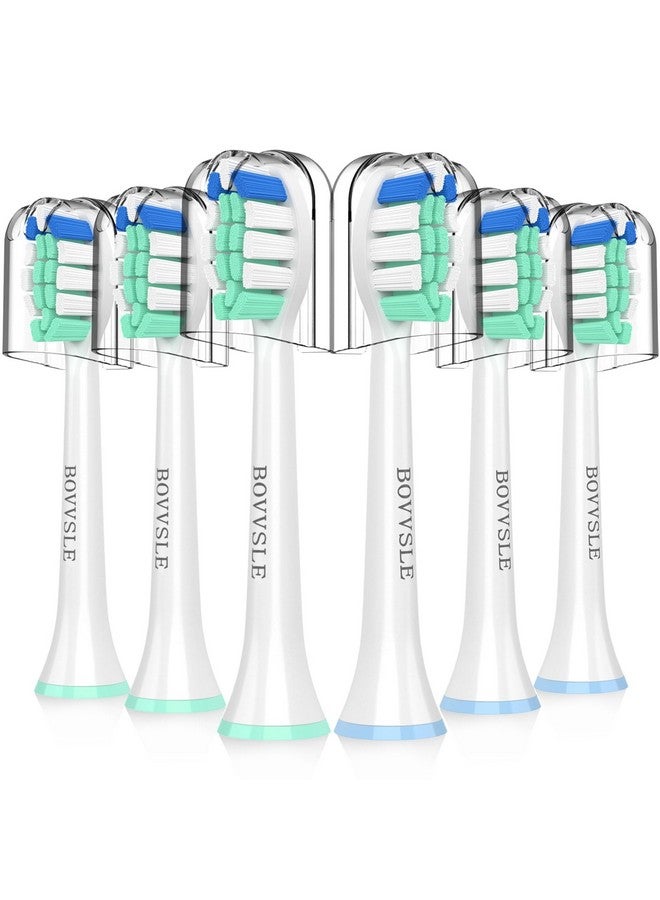 Replacement Toothbrush Heads For Philips Sonicare Replacement Brush Head Compatible With Sonicare Toothbrush (Clickon) Brush Handle 6 Pack