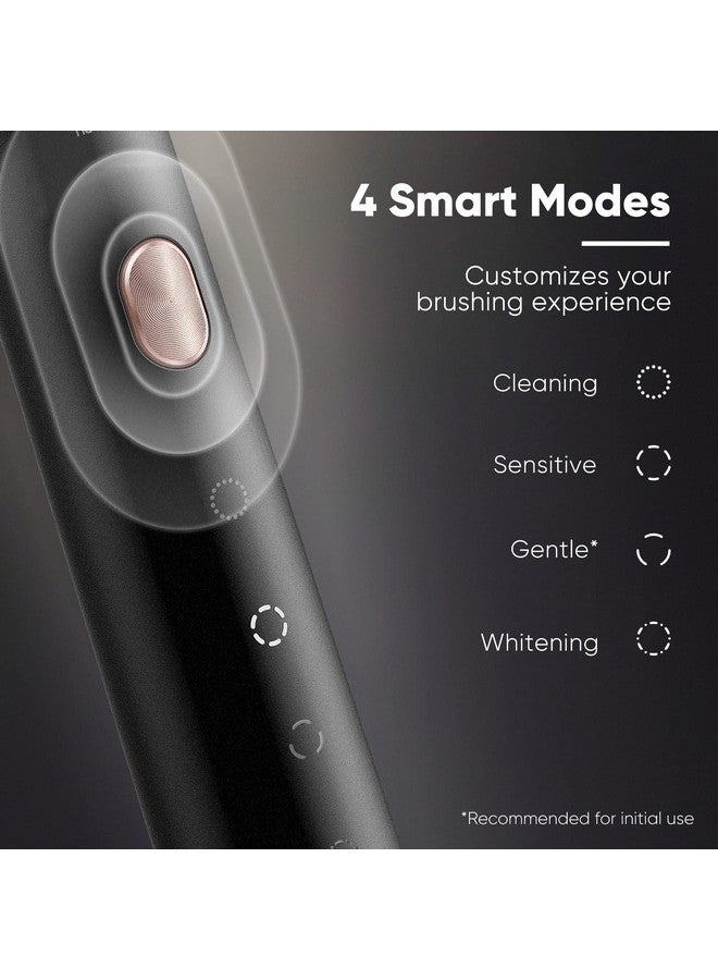 Electric Toothbrush For Adults Rechargeable Electric Toothbrush With Travel Case 3 Toothbrush Replacement Heads 4 Modes 2 Mins Smart Timer 4 Hours Charge Lasts 30 Days