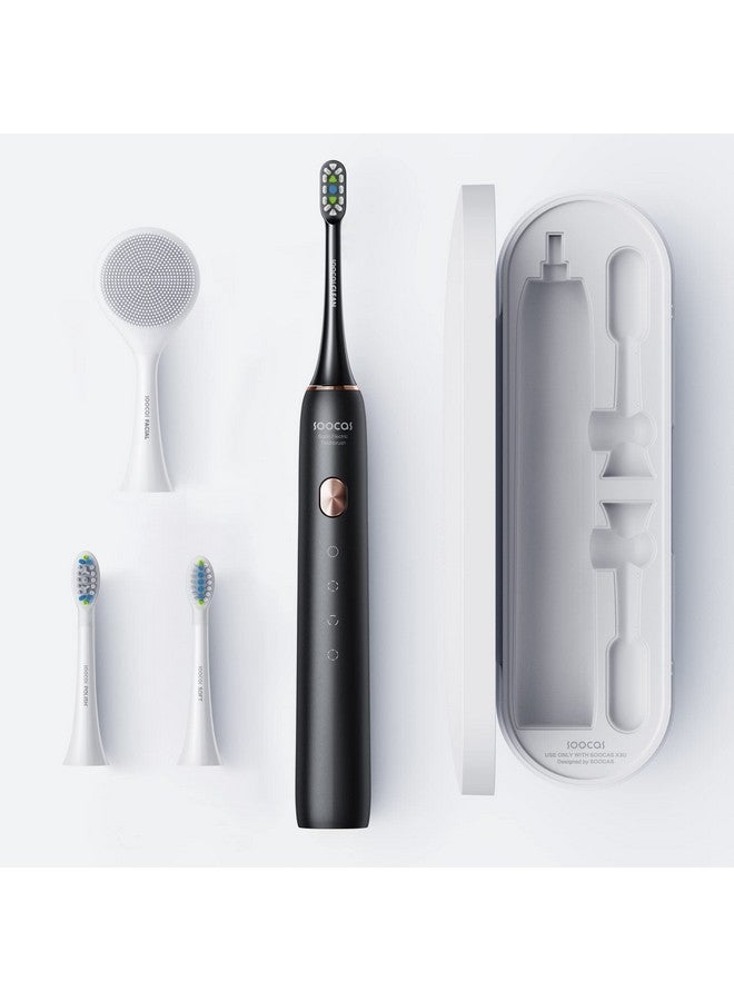 Electric Toothbrush For Adults Rechargeable Electric Toothbrush With Travel Case 3 Toothbrush Replacement Heads 4 Modes 2 Mins Smart Timer 4 Hours Charge Lasts 30 Days
