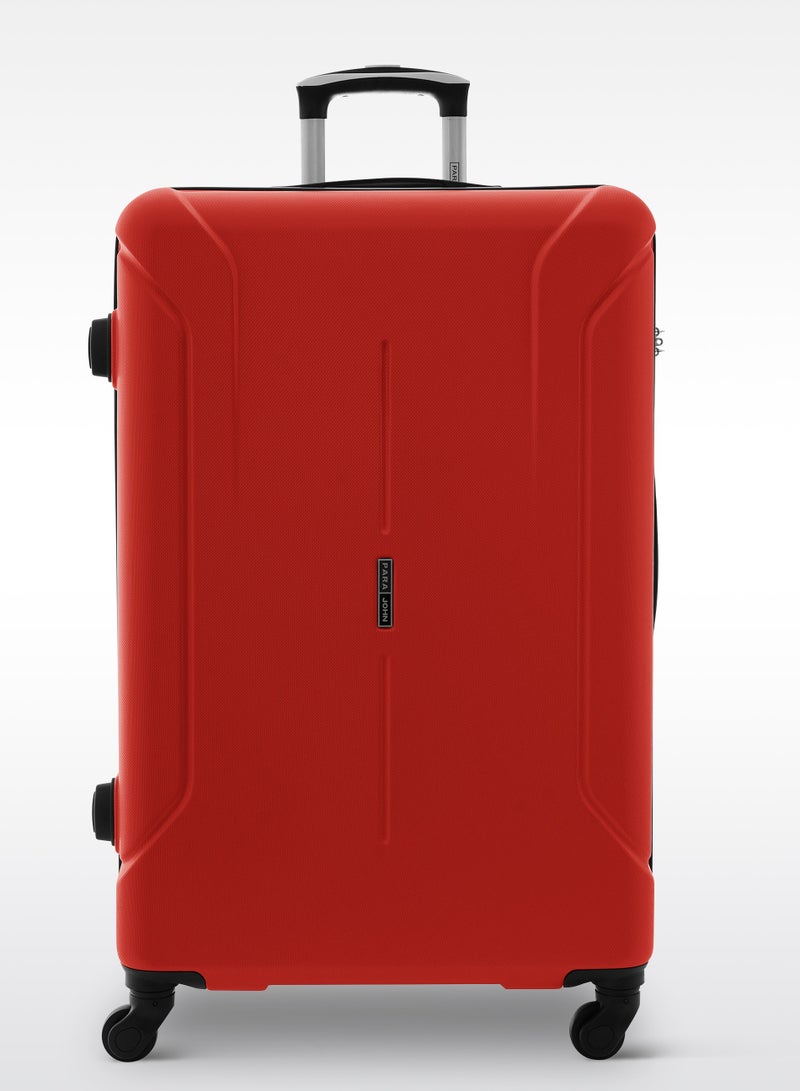 Large Size Lightweight ABS Hardside Spinner Luggage Trolley -28 Inch | Carrying 30KG 4 Wheel Hardshell Suitcase-Red