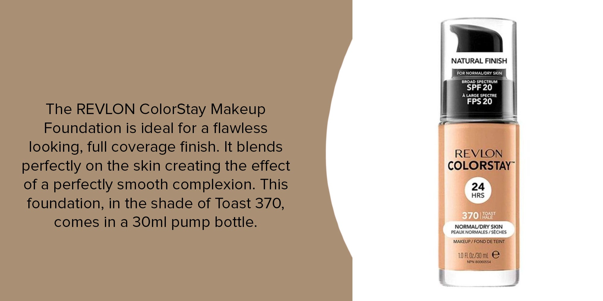 ColorStay Makeup Foundation SPF 20 Toast 370