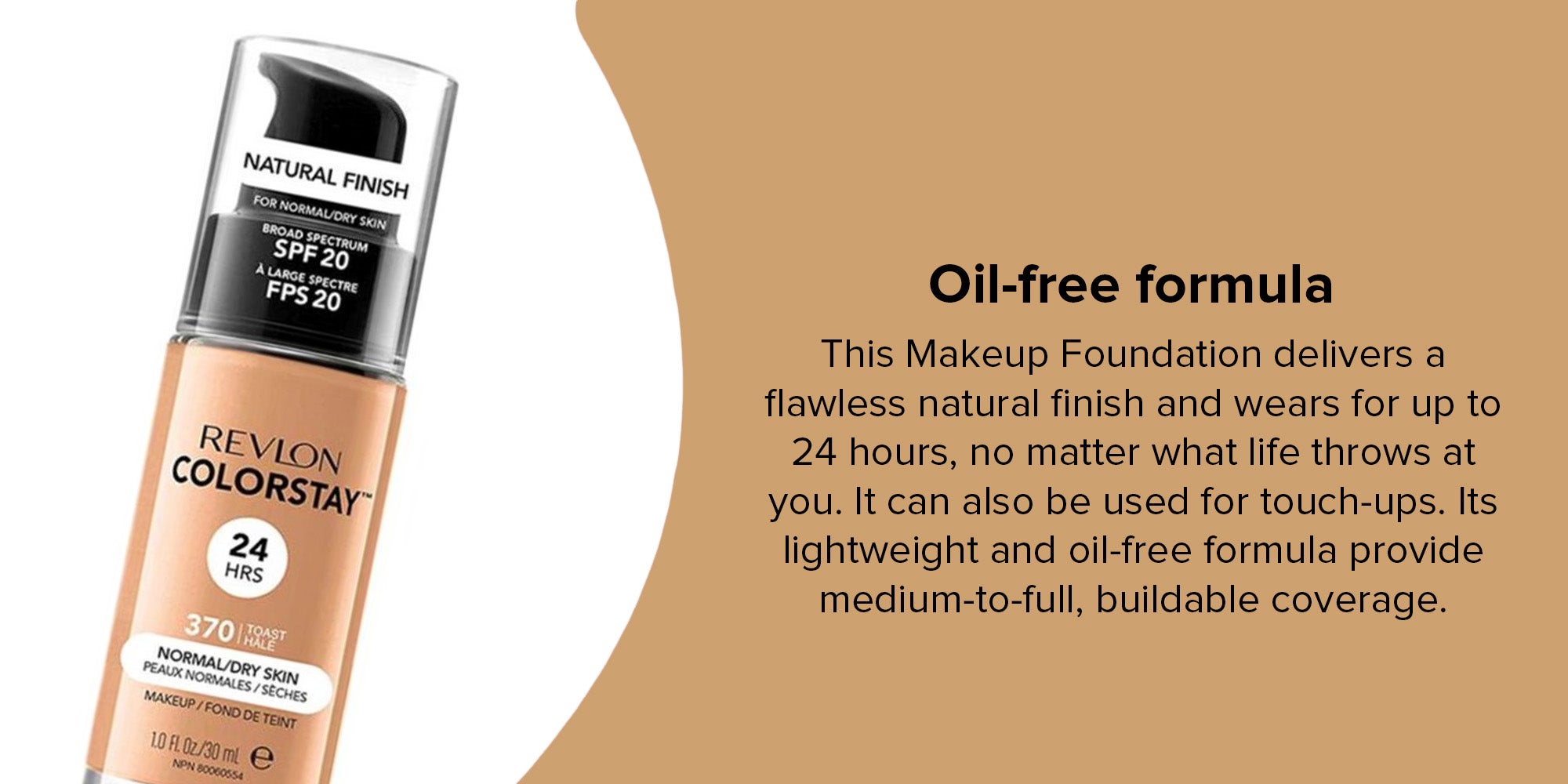 ColorStay Makeup Foundation SPF 20 Toast 370