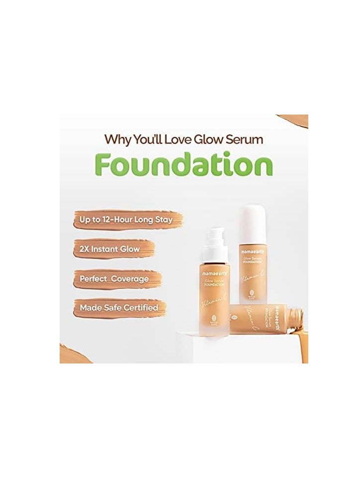 Glow Serum Foundation with Vitamin C & Turmeric for 12-Hour Long Stay- 05 Beige Glow - 30 ml