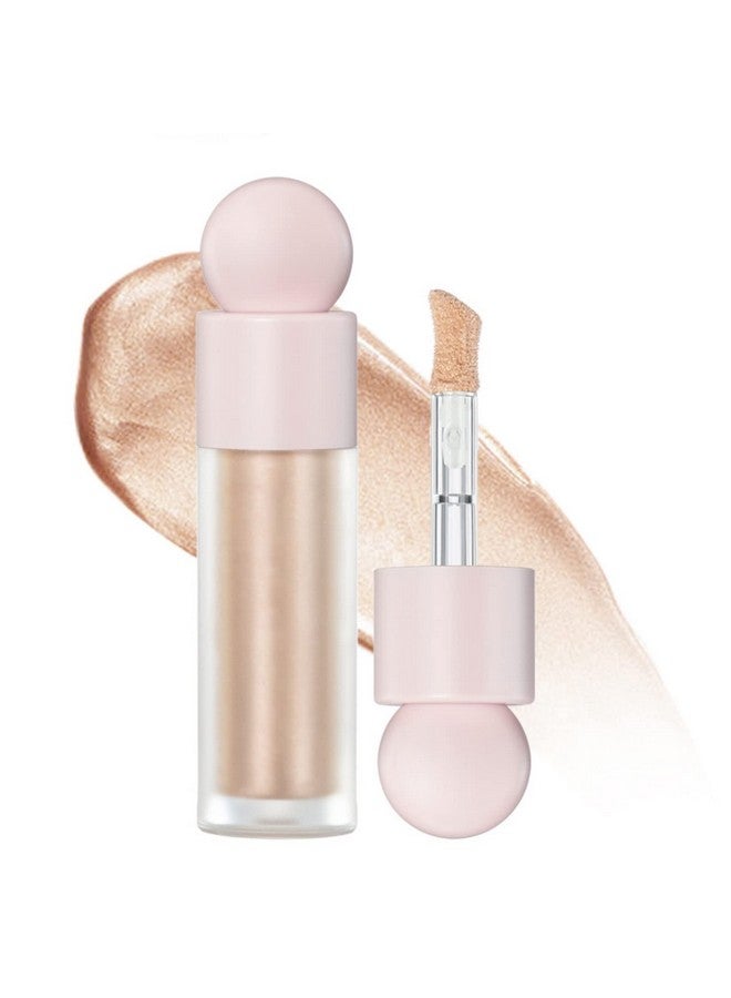 Liquid Highlighter Natural Glow For Face & Body Waterproof Moisturizing Light Liquid Luminizer For Long Lasting Shimmer Contour Highlighter Stick Easy To Apply With Cushion Applicator