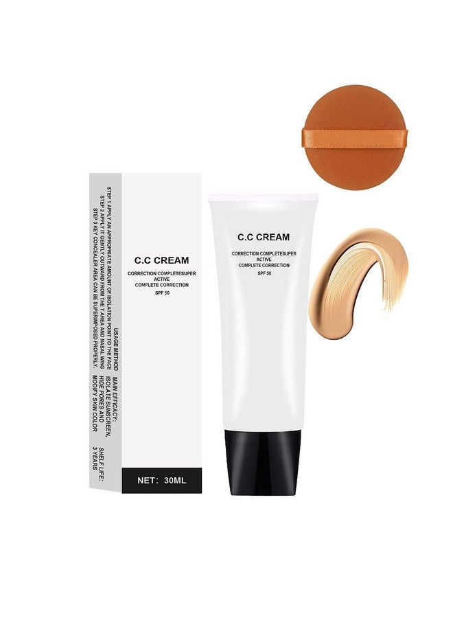 Cc Cream Skin Tone Adjusting Cc Cream Spf 50 Colour Correcting Self Adjusting For Mature Skin Premakeup Primer Moisturizing Skin Natural Color1.01 Oz (1Pcs)