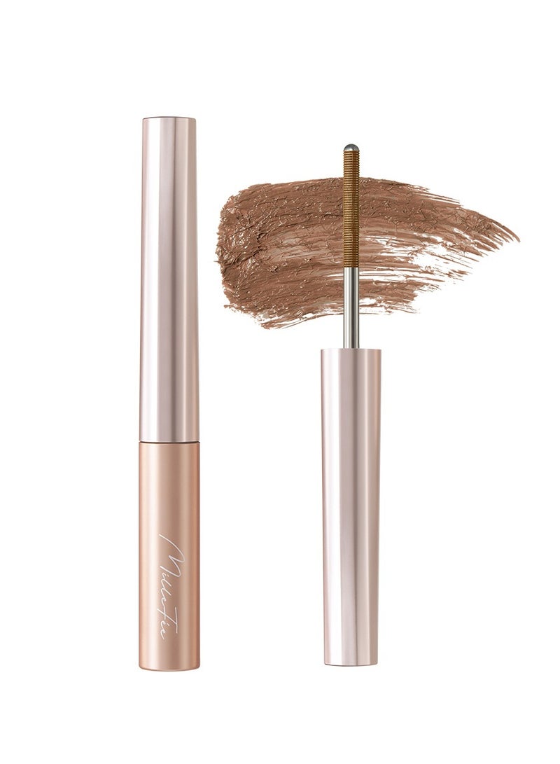 MilleFée Metal Brush Mascara Eye Makeup Waterproof Easy for Everyone to Nature Long Lasting - 02 Natural Brown