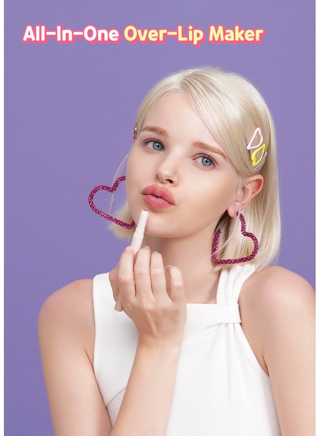 All In One Overlip Maker 04 Soft Pink Versatile Lip Liner & Contour Matte Finish Perfect For Daily Wear Bigger And Fuller Lips Plumping Effect Smoothcreamy Texture