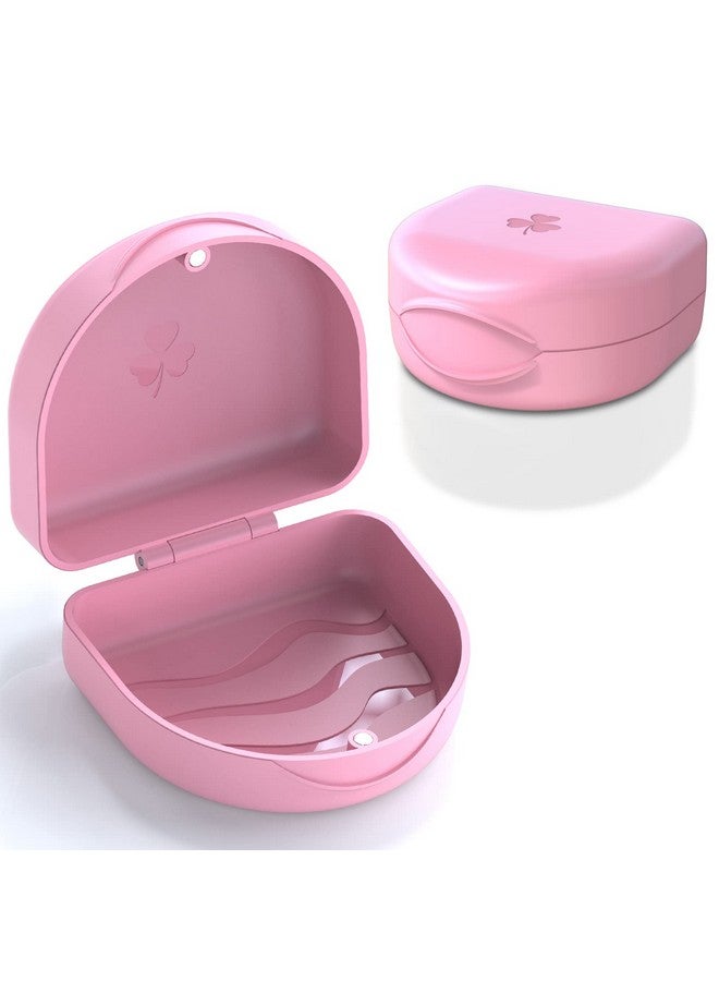 Retainer Cases(2Pcs) Solid Orthodontic Retainer Casespink