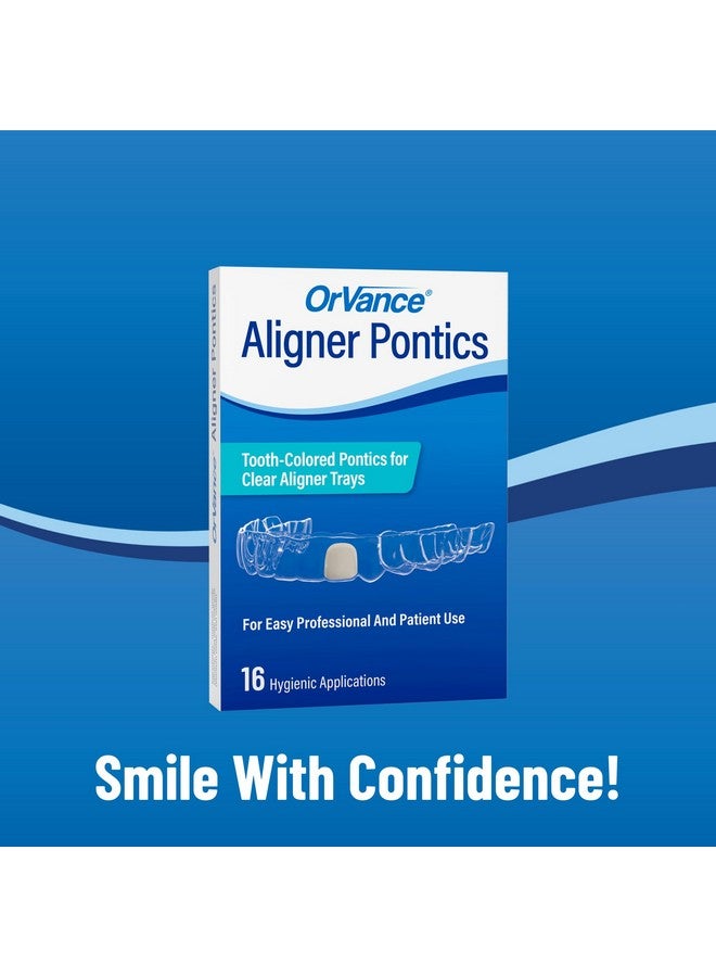 Aligner Pontics Temporary Tooth Replacement For Aligner Tray And Retainerfill Space Of Missing Teeth With Fake Teeth (16 Count)