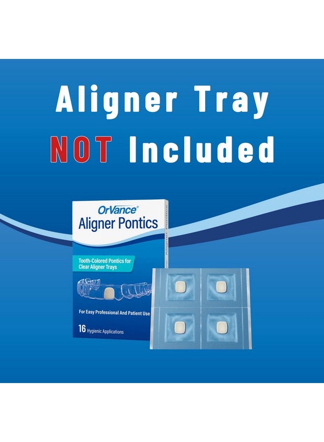 Aligner Pontics Temporary Tooth Replacement For Aligner Tray And Retainerfill Space Of Missing Teeth With Fake Teeth (16 Count)