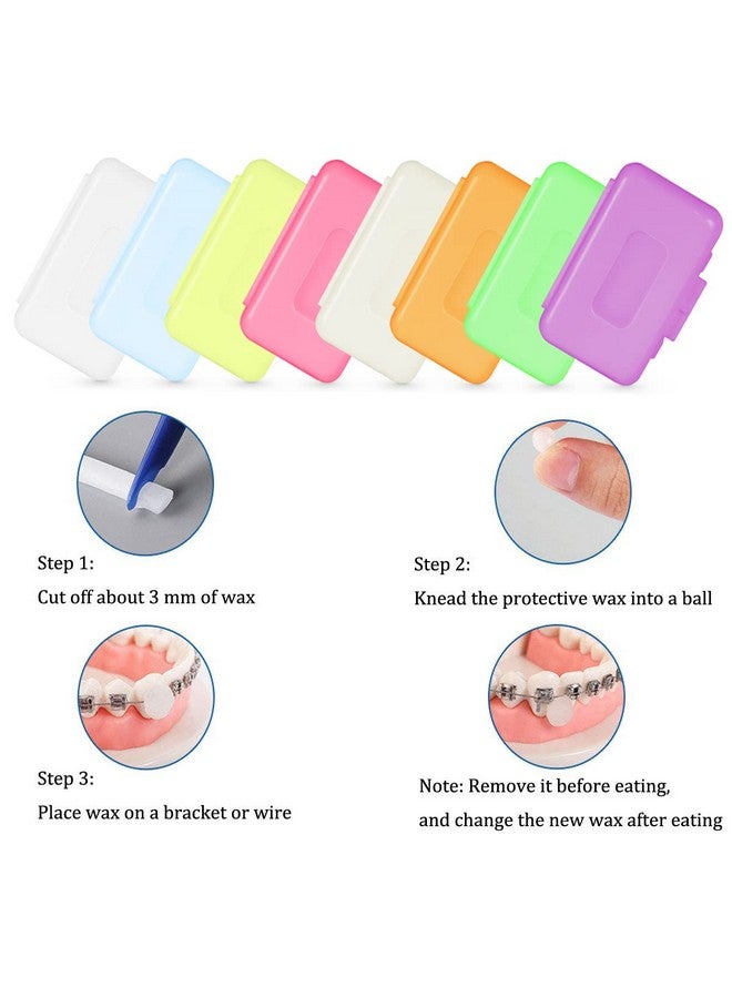 15 Pack Colorful Braces Wax Dental Care Orthodontic Wax For Braces Wearer (10 Color)
