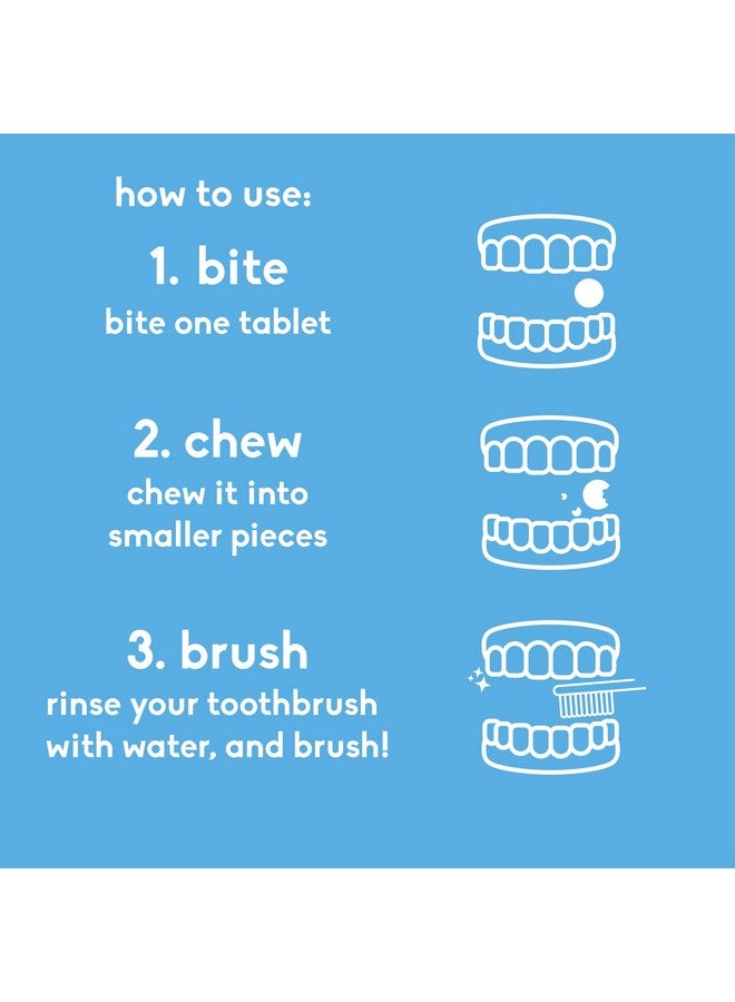 Mint Toothpaste Tablets 3 Pk Anticavity Fluoride Toothpaste Tablets With All Natural Ingredients Dentist Developed Formula Vegan Sls Free Plastic Free (Mint 180 Count)