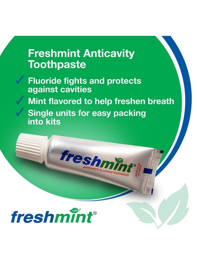 144 Tubes Of Freshmint 0.6 Oz. Anticavity Fluoride Toothpaste Metallic Tube Tubes Do Not Have Individual Boxes For Extra Savings Travel Size